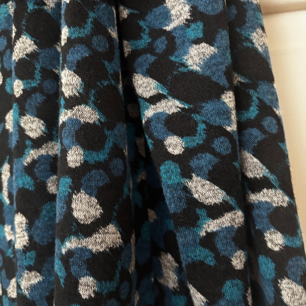 Chico's Size 3 Teal and Black Knit Open Front Waterfall Cardigan Chicos Size XL - Picture 3 of 10